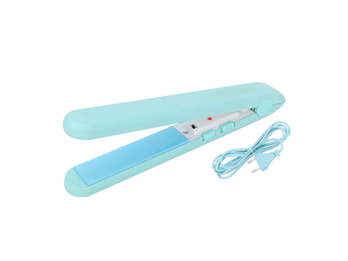Prancha De Cabelo Elétrica Cerâmica Mini Prancha De Cabelo Ferramenta De Estilo Plugue Eu (verde)
