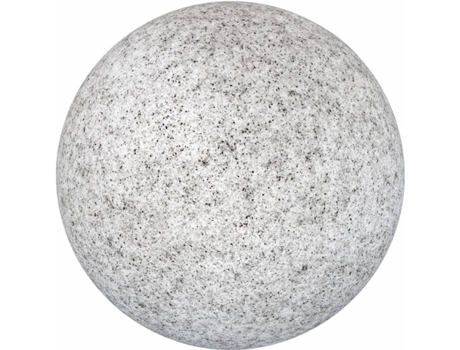 Lámpara Exterior Bola Efecto Piedra de Plástico (Gris - Plástico -60x60 cm)
