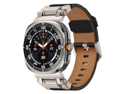 Correa de cuero para Samsung Galaxy Watch Ultra con cabeza de acero inoxidable (47 mm) CSYY