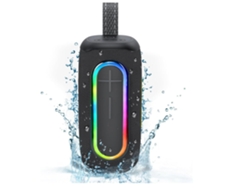 Altavoces Bluetooth 40W Altavoz portátil inalámbrico de graves profundos Micrófono incorporado IPX7 con luz RGB dinámica Negro Lalamoli