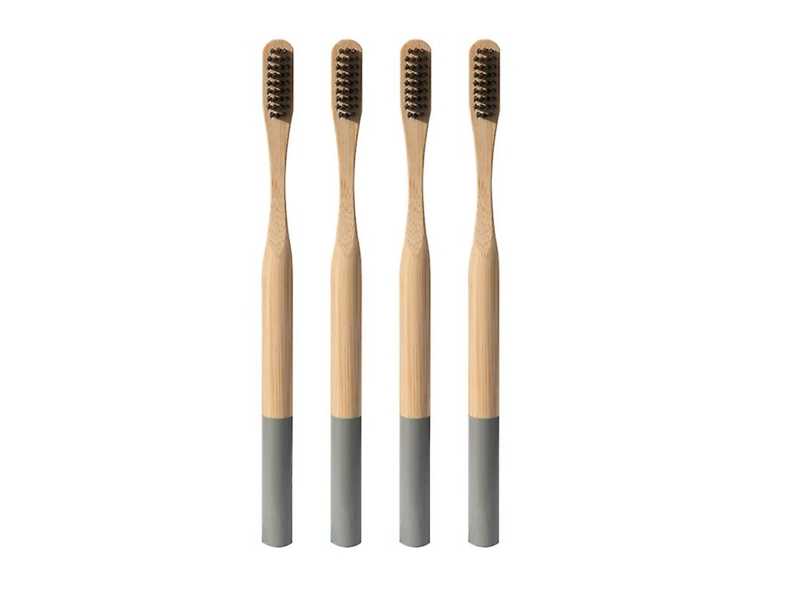 4 piezas de cepillos de dientes de madera DIGITALLAB para uso en viajes en el hogar