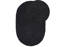 Alfombra de pelo corto BELIANI Demirci de Yute Negro 160x230