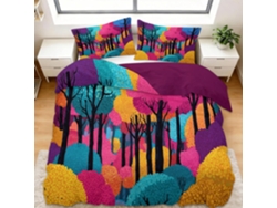 Juego Ropa Cama Funda Nórdica Estampado Almohada Funda Piezas Juego 90x190 Cm 65x65 90 X 190 65