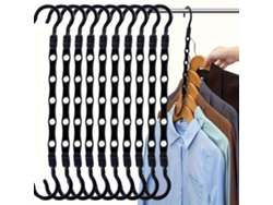 Cabides Mágicos De Plástico Que Economizam Espaço Para Armazenamento De Roupas 10 Unidades 