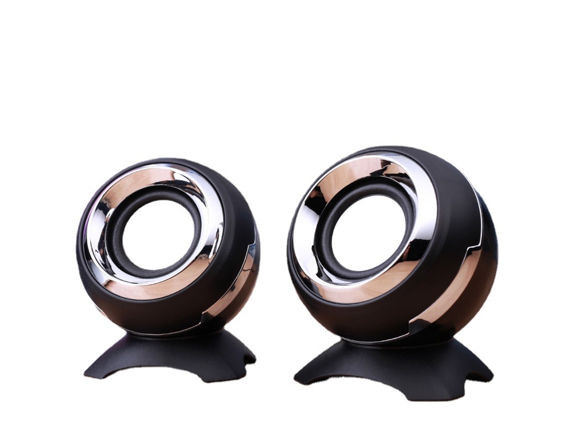 Altavoz Portátil Mini Con Graves Para Ordenador, Altavoz De Escritorio Pequeño, Negro Czhhmart