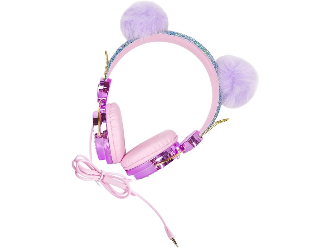 Auriculares Con Cable Para Niños Y Niñas Con Micrófono, Diseño De Unicornio Para Juegos Escolares.