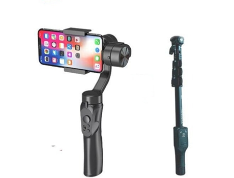 Estabilizador de Gimbal SLOWMOOSE Portátil de 3 Ejes para Smartphone iPhone com Tiro Vertical y Lateral de Angel
