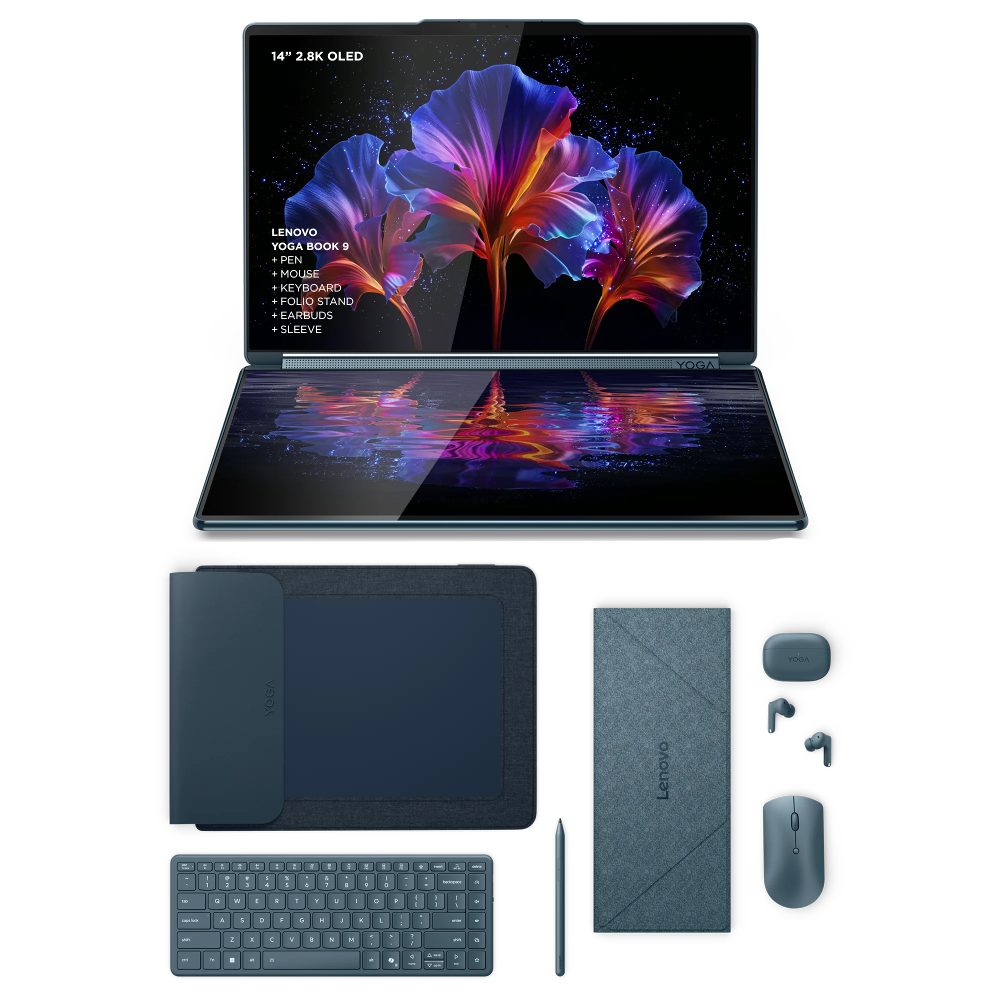 Portátil LENOVO Yoga Book 9 14IAH10-058 (14'' - Intel Core Ultra 7 255H - RAM: 32 GB - 1 TB SSD - Intel Arc 140T GPU)