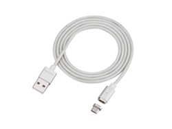 Cable De Datos Magnético (carga Magnética Y Transferencia De Datos) Wsken Mini2 1m Plata Interfaz Micro Usb