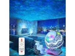 Proyector de galaxias, proyector de estrellas para dormitorio, luces nocturnas para habitación infantil con ruido blanco Chronus (blanco)