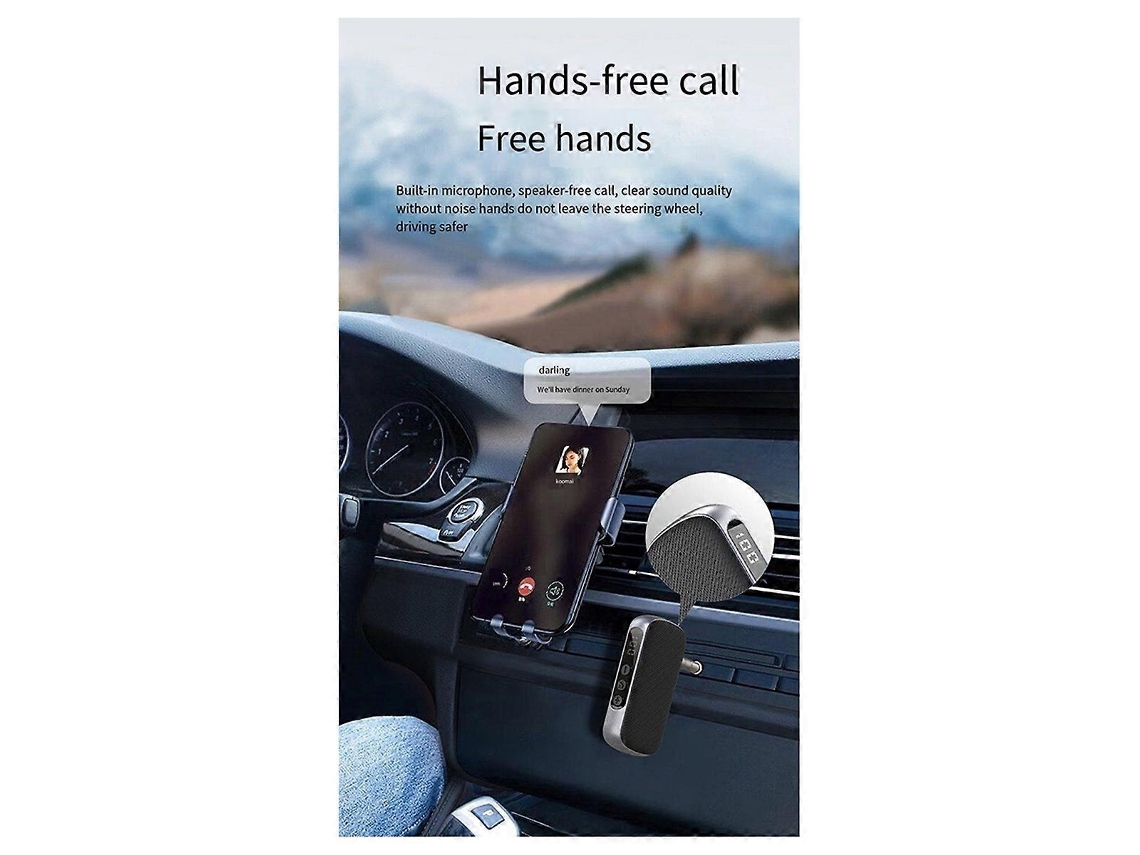 Transmisor y receptor Bluetooth para automoción Gr11 con pantalla digital Rosewell