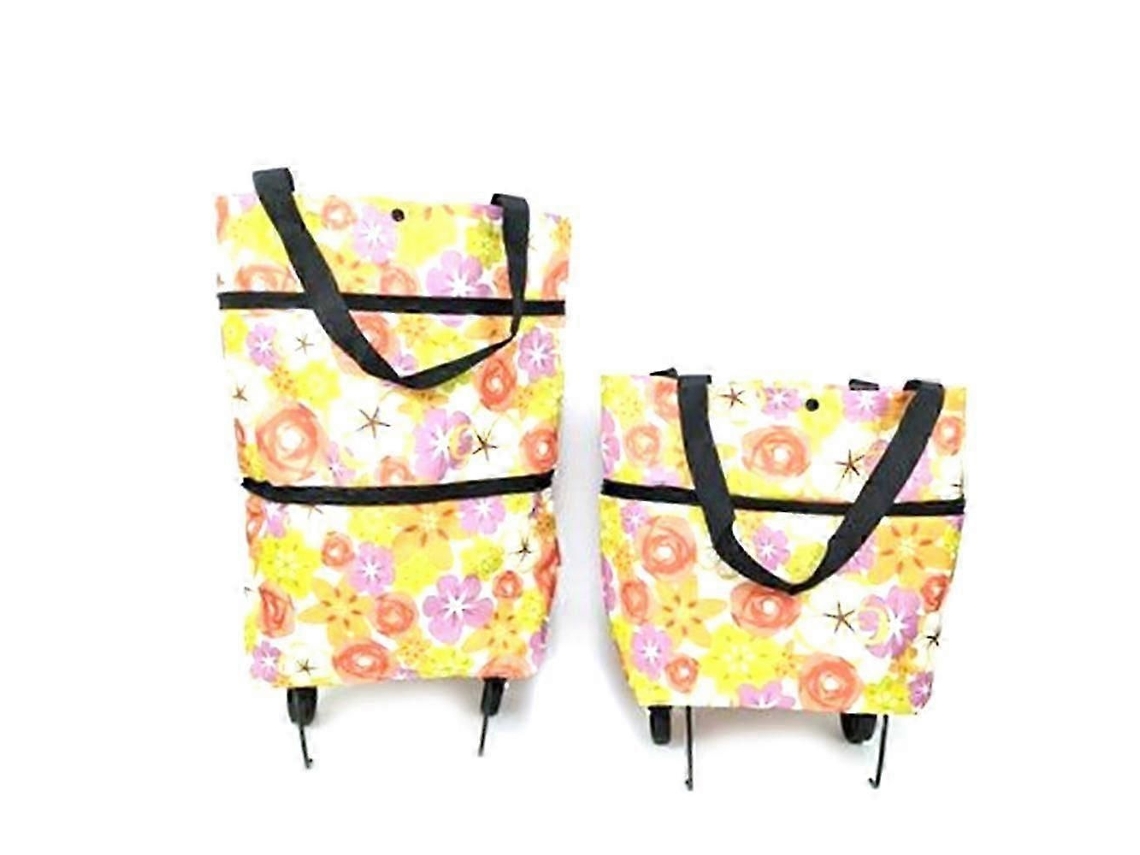 Carrito de compras plegable con ruedas y bolsa impermeable extraíble para compras de comestibles, viajes y GOKOCO
