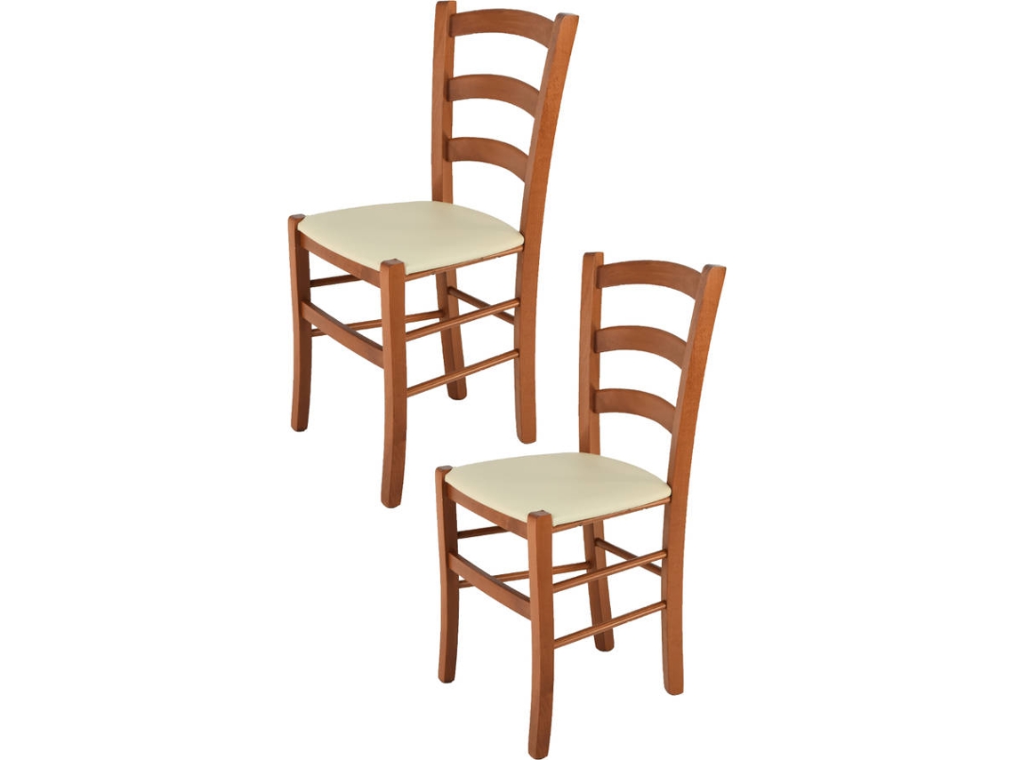 Conjunto de 2 Cadeiras T M C S Venice 322CI-PN023 (Castanho - 88x43x44 cm - Madeira)