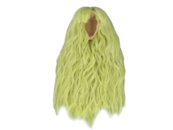 Peluca Larga Y Suave De Seda Con Flequillo Liso, De Color Verde, Para Muñecas A Escala 1/6 Con Articulaciones Móviles.