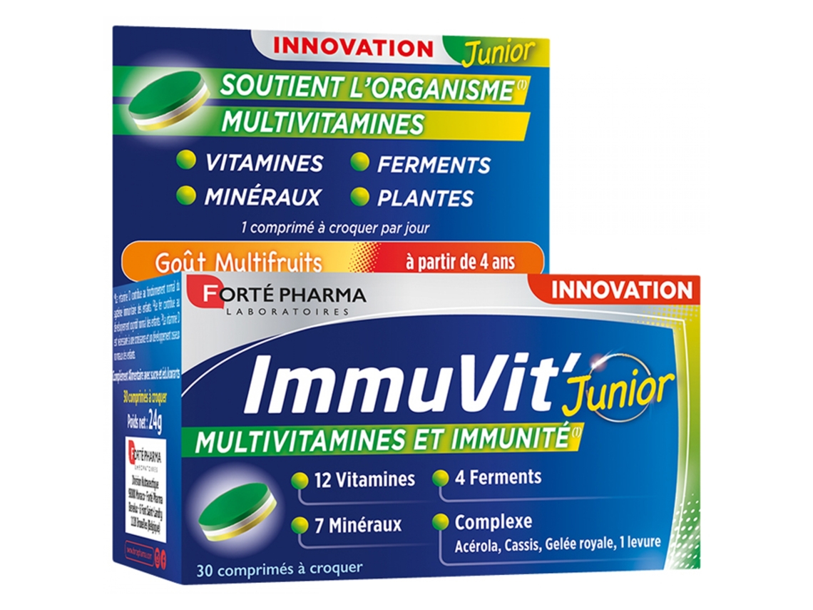 Immuvit' Junior 30 Comprimidos Masticables FORTÉ PHARMA