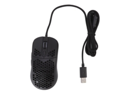 Mouse Gamer Com Fio Rgb Dpi Ajustável 12000 6 Níveis Design Ergonômico Usb Type C Para Tablets Preto