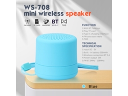Coluna Bluetooth Eifson Ws-580 Mini Altavoz Inalámbrico, Radio Fm (azul)
