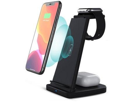 Estación de Carga Sem Rápido Certificação para iPhone XR/11/12 YIZHOOD Negro