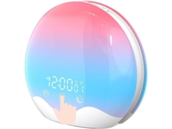 Despertador Multifuncional Con Luz Y Simulación De Amanecer, Lámpara De Colores Para Navidad (blanco)