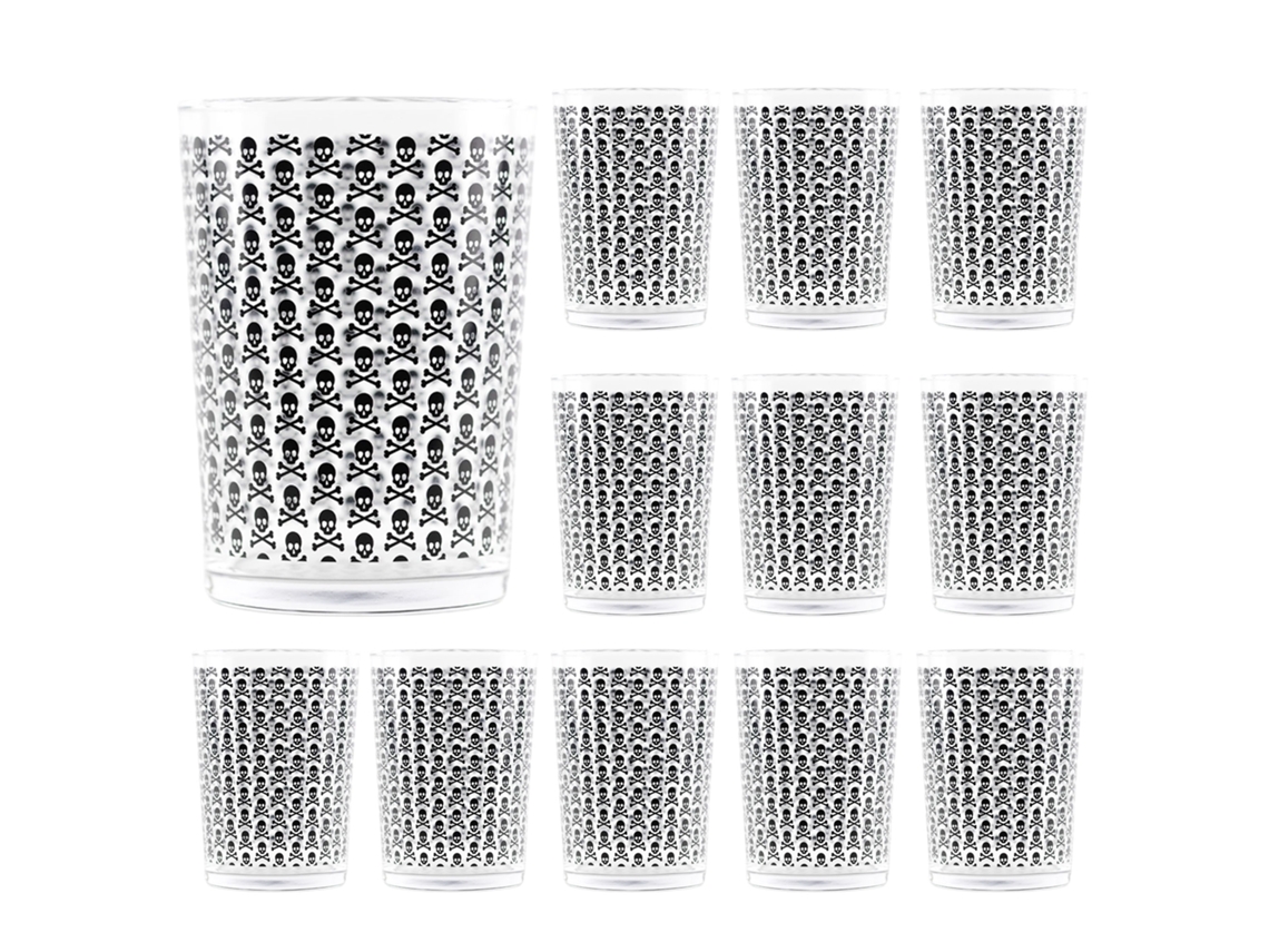 Set de 12 vasos de sidra 35cl con calaveras SCALPERS Home