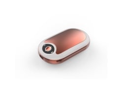 Aquecedor de mãos elétrico recarregável BJ 2 em 1 com bateria externa USB e 3 níveis de temperatura ajustáveis.