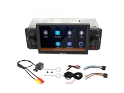 Autorradio De Un Solo Din Con Pantalla De 5 Pulgadas, Cámara De Visión Trasera, Bluetooth 5.1, Mirrorlink Y Reproductor Mp5.