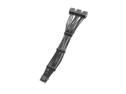 Cable PCIe 5.0 12VHPWR a Corsair 16AWG 600W 12VHPWR. Tres cables PCIe de 8 pines a 16 pines (12+4 pines macho a hembra) para RTX40.
