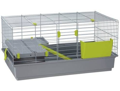 Jaula para Conejos VOLTREGA 955 (Verde y Gris - 90x52x46 cm - Plástico y Metal)