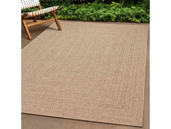 Alfombra Zizur Apariencia De Yute Interior Exterior 240x240 Cm