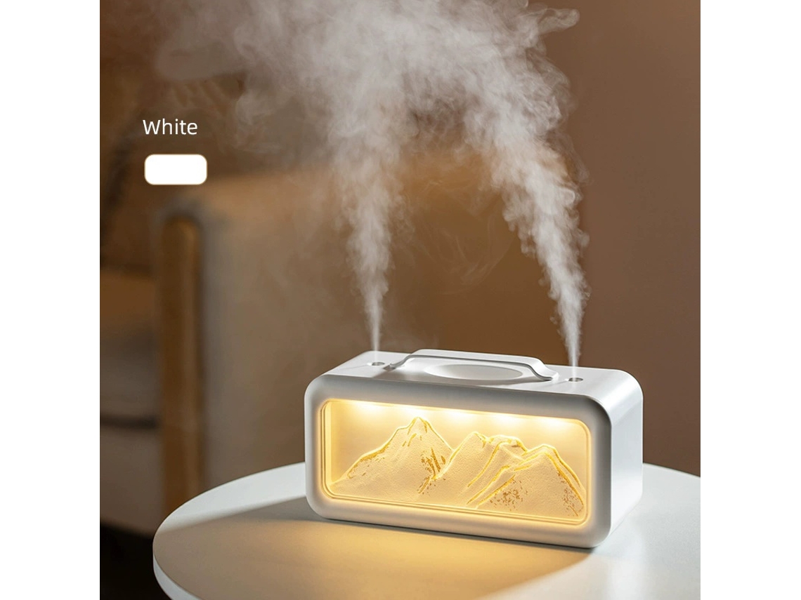 Humidificador de doble vapor de 600 ml con luz cálida. MDUG (blanco, USB)