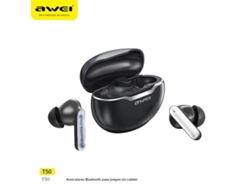 Auriculares deportivos estéreo inalámbricos Mdug con Bluetooth 5.3tws y micrófono, recargables (negros)