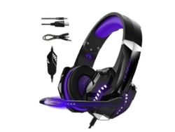 Auriculares Para Juegos De Color Púrpura Con Micrófono Ajustable A 120°, Controladores De 40 Mm Y Compatibilidad Con Amplificación.