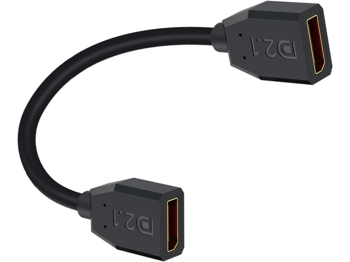 Cable 2.1 De 16k 30hz, 8k 120hz, 4k 240hz, Hembra A Cable De Extensión De 52 Gbps Para Adaptador De Vídeo Portátil.