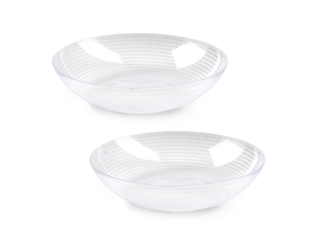 PLASTIC FORTE Tokio - Juego de 2 Fruteros para cocina 30 cm. Rendondos. Transparentes