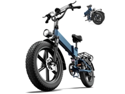 Bicicleta eléctrica URLIFE T5 de 20" con neumáticos anchos, motor de 750 W, batería de 48 V y 13 Ah, 7 velocidades.