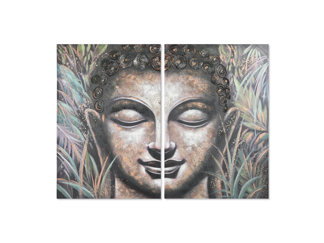 Set 2 Cuadro Lienzo Mdf Buda 160x3x120cm