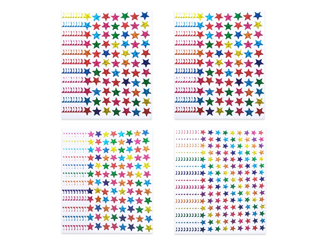 Pegatinas de estrellas: recompensas y decoración para el hogar, la escuela y la oficina, 4 hojas NEVEANCE