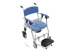 Silla de ducha con asistencia para la movilidad, diseño cómodo, azul marino