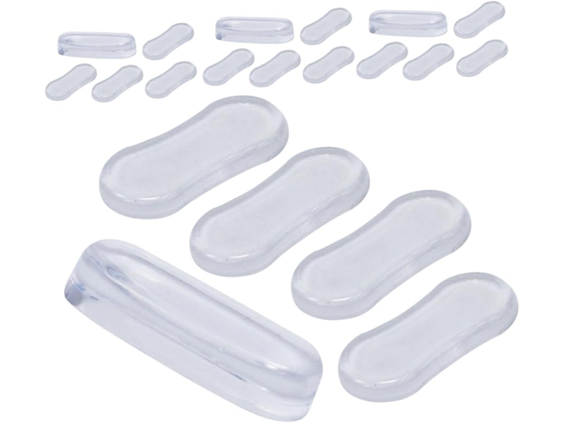 Juego de 20 protectores de asiento de inodoro de silicona transparente con absorción de impactos de Gokoco