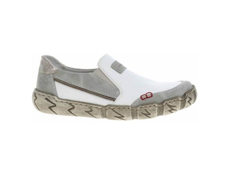 Mocasines de Mujer RIEKER Piel Gris (40)