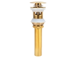 Tornillo de drenaje antiobstrucción para letrina de bronce dorado con orificio