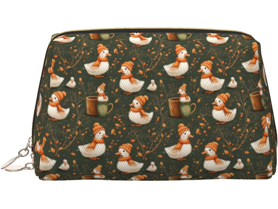 Neceser De Viaje Cuero Organizador Para Mujer Diseño Estampado Vacaciones