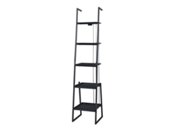 Estantería escalera Storfjord de 5 niveles 184x40x40cm - Negro [EN.CASA]