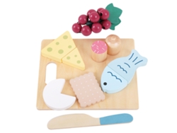 Juguete de cocina de madera para juegos de simulación con comida, frutas y verduras para ensalada. Mdug