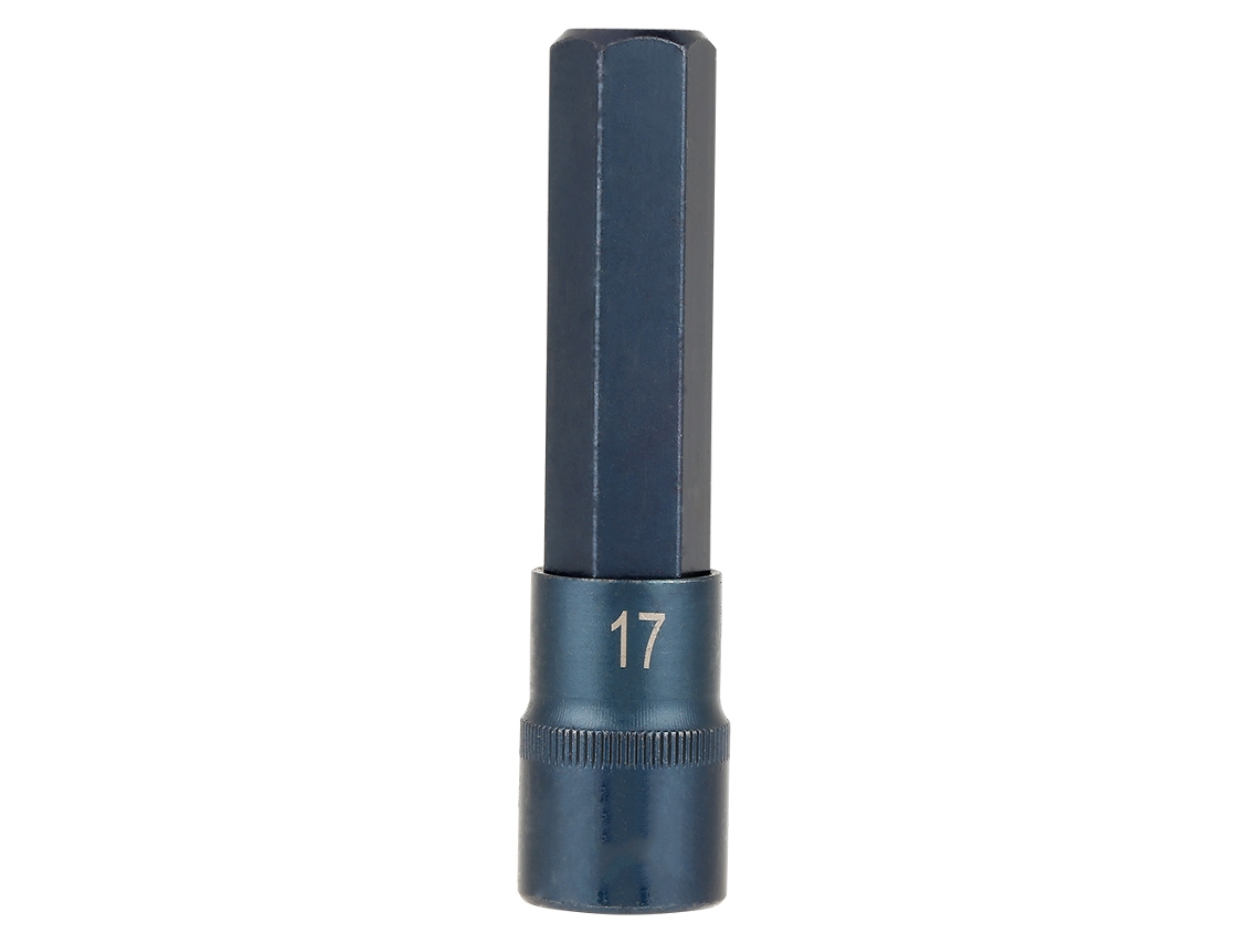 Adaptador De Vaso Hexagonal De 1/2" (100 Mm, H17) Para Destornillador Eléctrico, Acero S2.