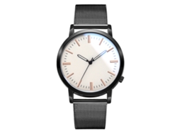 Reloj De Pulsera Para Hombre De Moda Casual Con Cuarzo Y Dial De Aleación Negro Blanco