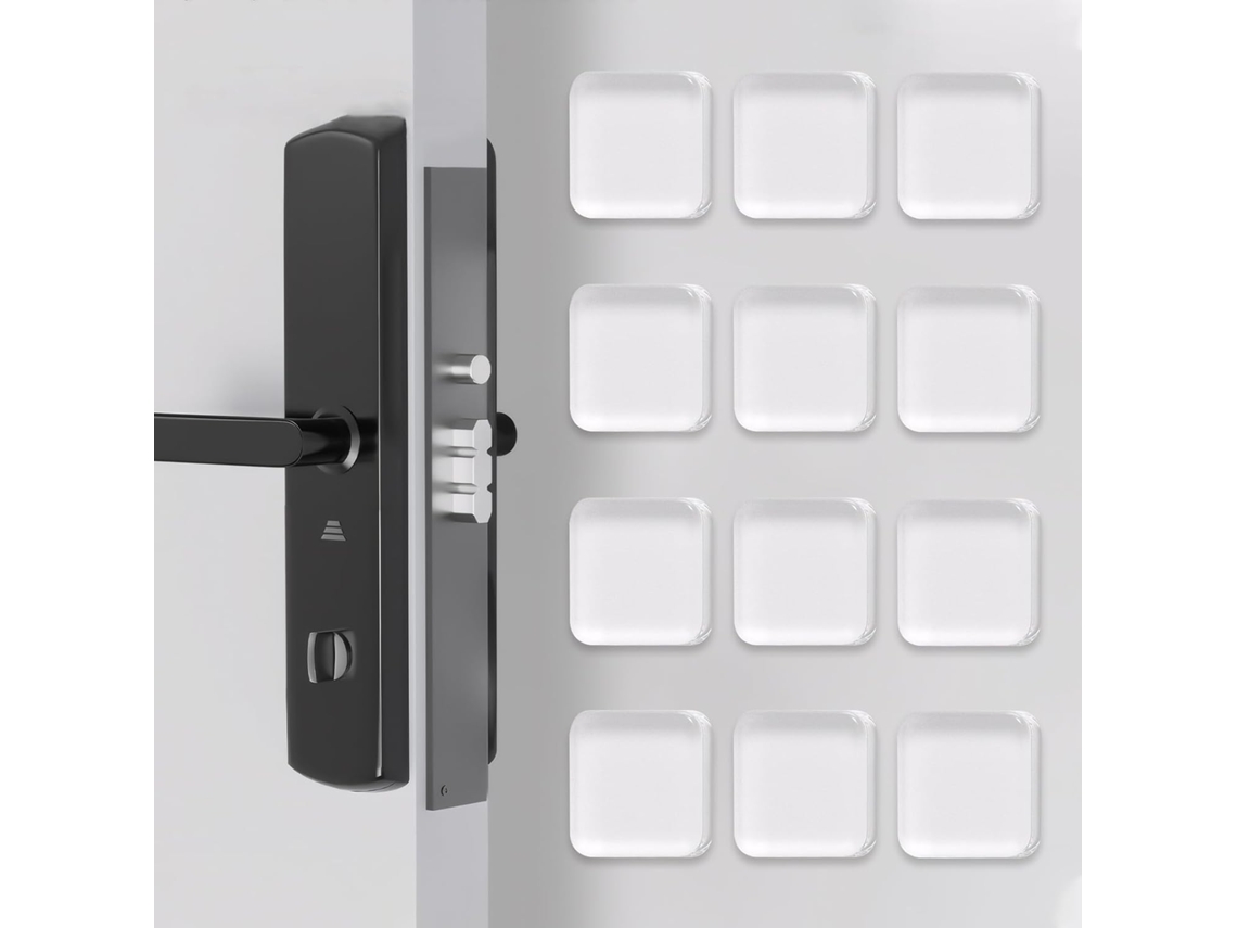 12 Protectores Pared Silicona Transparentes 4cm Autoadhesivos