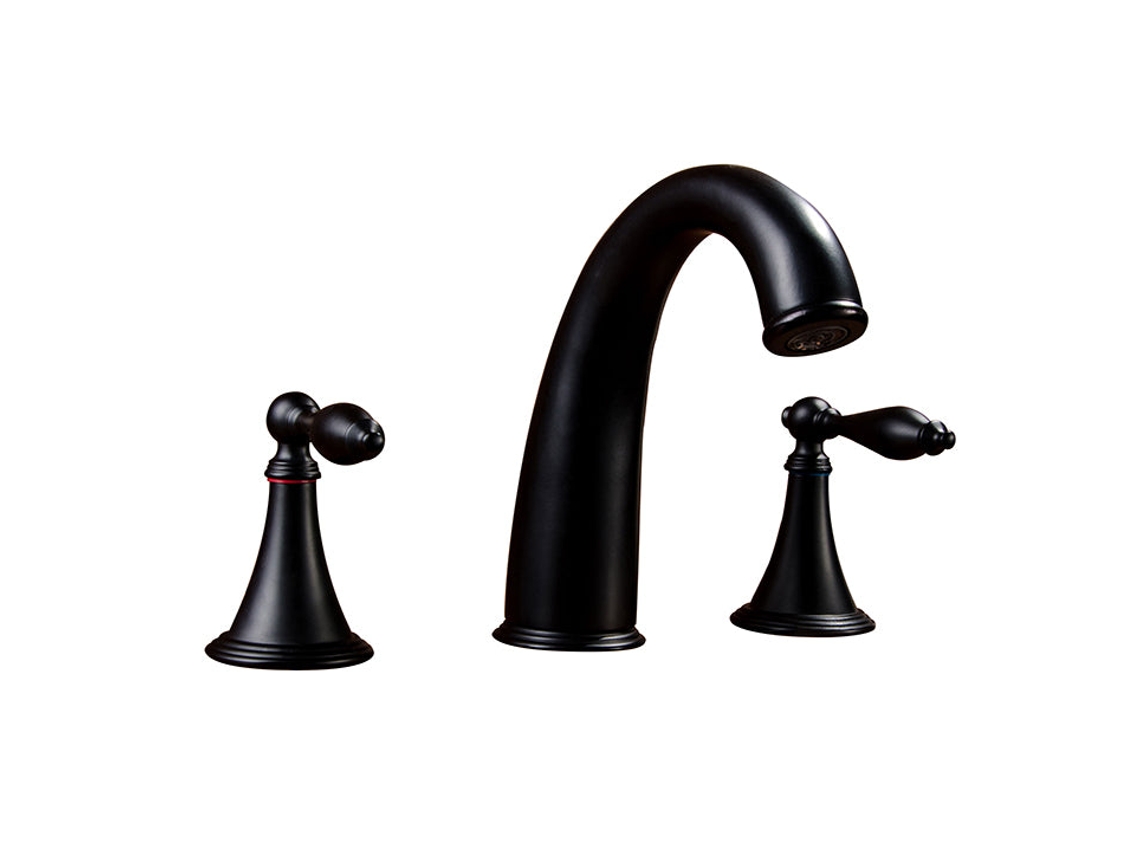 Grifo De Lavabo 023 En Latón Negro, Colección Céphise