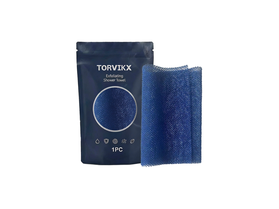 Toalla de baño exfoliante