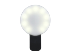 Mini Anillo De Luz Para Selfies Recargable, Clip De Luz De Relleno Led Para Smartphone, Color Negro